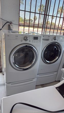 LG front load washer & gas dryer
