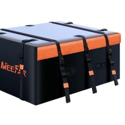 MeeFar Rooftop Cargo Carrier Car Roof Bag 21 Cubic Feet 100% Waterproof Car Top Carrier, Fits All Vehicle With/Without Rack,Include Anti-Slip Mat,10 R