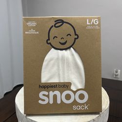 NEW Happiest Baby SNOO Sack Swaddle Organic Cotton Ivory Size Large L 18-25 lbs