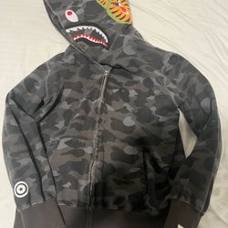 Bape Hoodie Zip Up Black