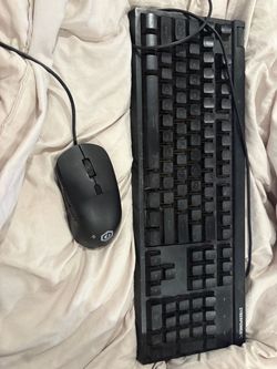 LED gaming keyboard and mouse