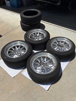 Adohan 18x9.5+20 rims plus two tires 5x114.3