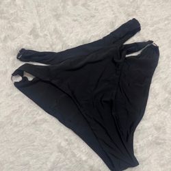 New 2x black bikini bottom shorts festival rave raver rings stretchy outfit