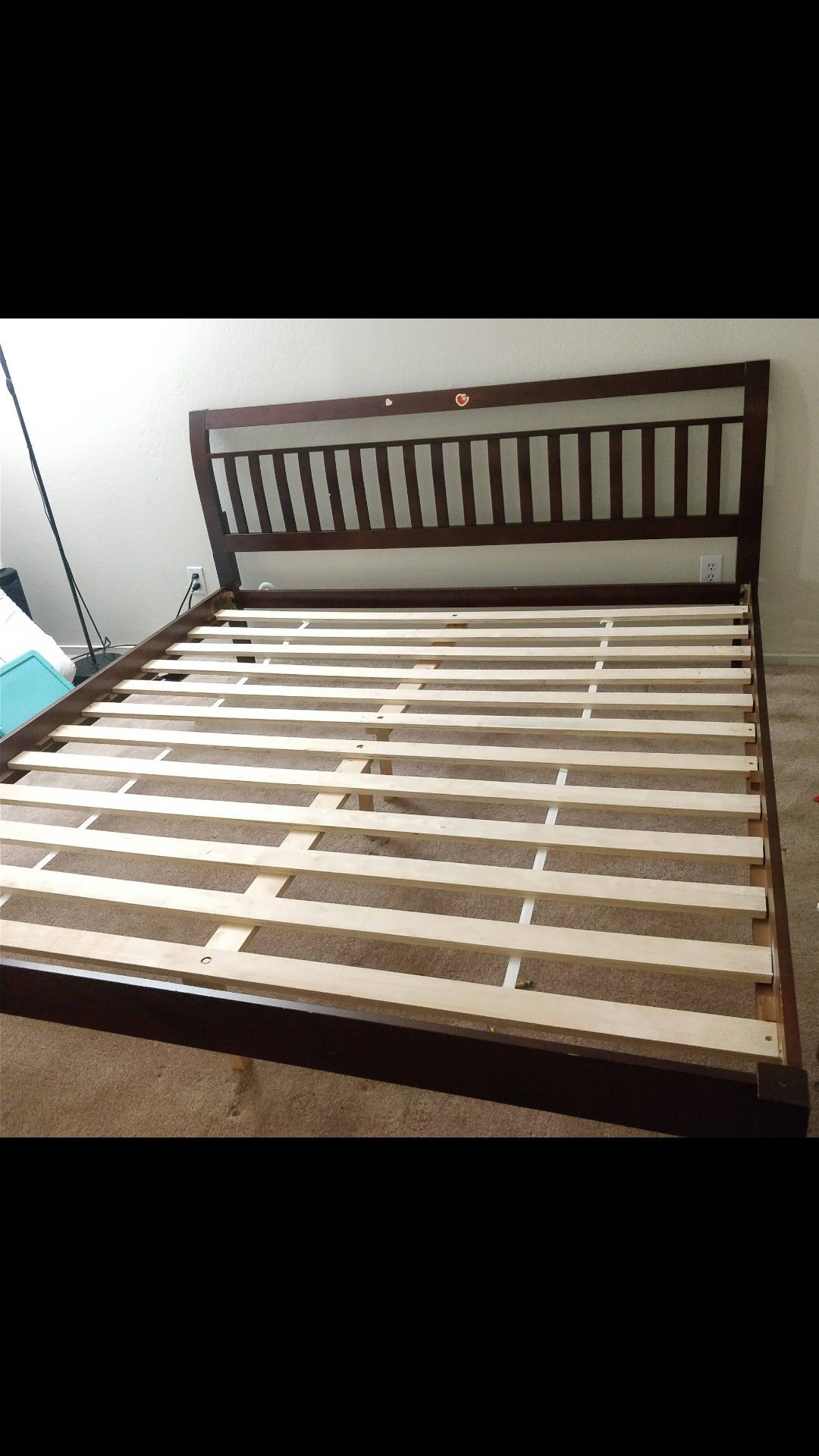 Cal king ikea bed frame in good condition.