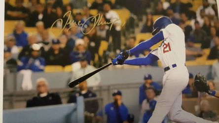 Dodgers Trayce thompson signed 11x14