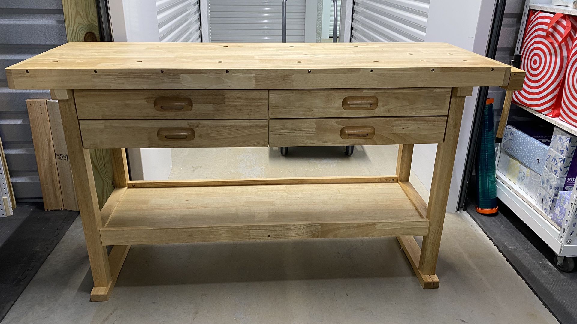 60” 4-Drawer Hardwood Workbench 