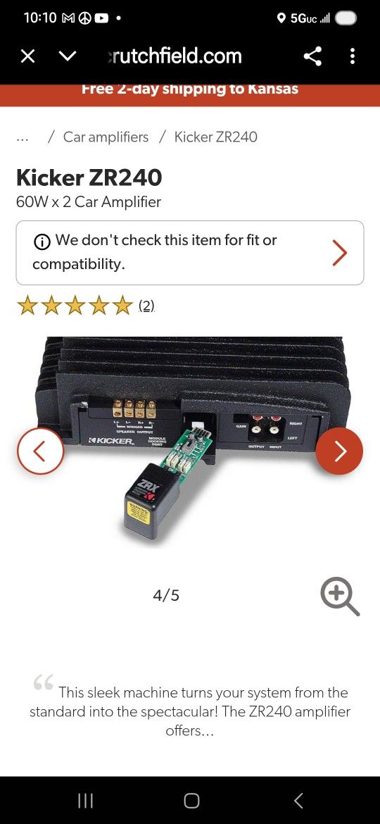 Kicker Amp In Mint Condition