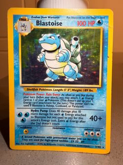 Blastoise Base Set HP 2/102 Pokemon TCG