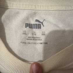 Puma White T Shirt With Gray