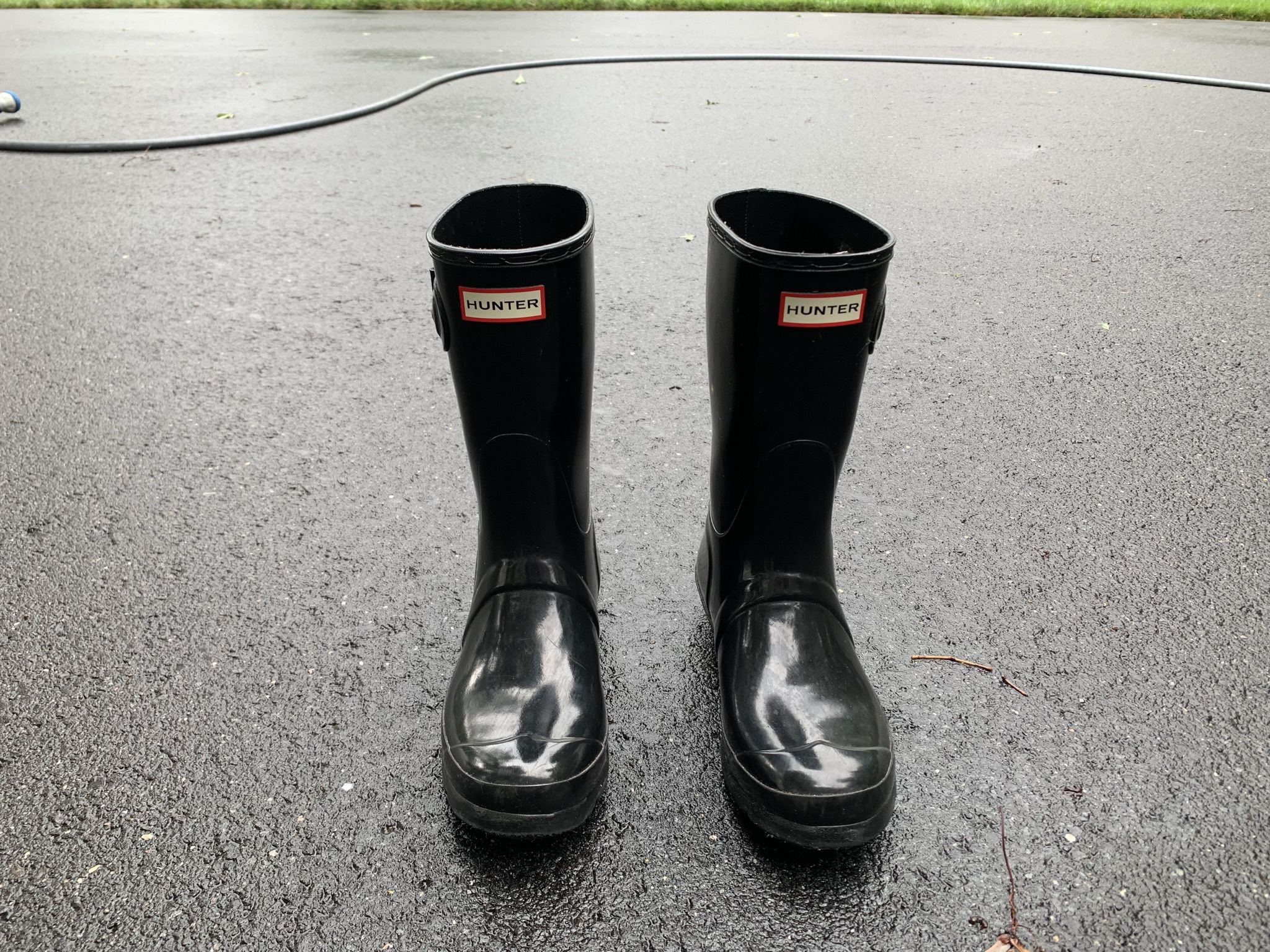 Hunter Rain Boots Black Size 8
