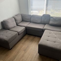 Sectional Couch + Ottoman