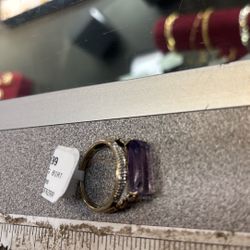 Amethyst 10K Gold Ring Size 10