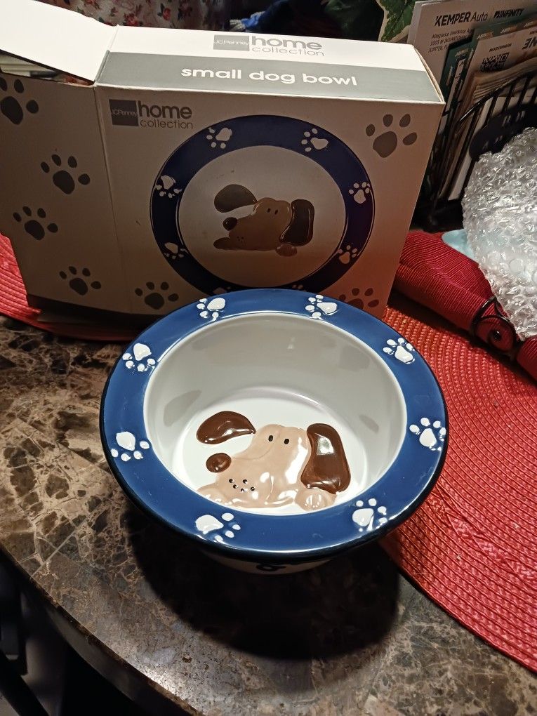 Brand New J C Penny's Collection Ceramic Dog Bowl 5 No Less Lots See My Post Go Look