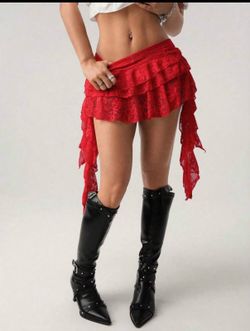 New SHEIN red skirt