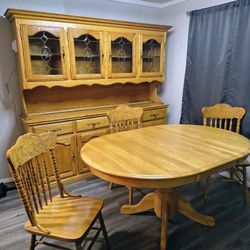 Hutch with matching table and chairs