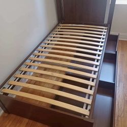 Twin Bed Frame With Drawers . Cama Con Cajones 