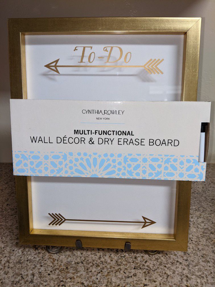Gold Frame Dry Erase Board