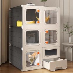 Cat Cage Cat Enclosure with Litter Box, Cat Playpen Detachable Metal, Cat Cage Indoor and Outdoor, Ferret Cage, Rabbit Cage. 581 ok 71113 https://www.