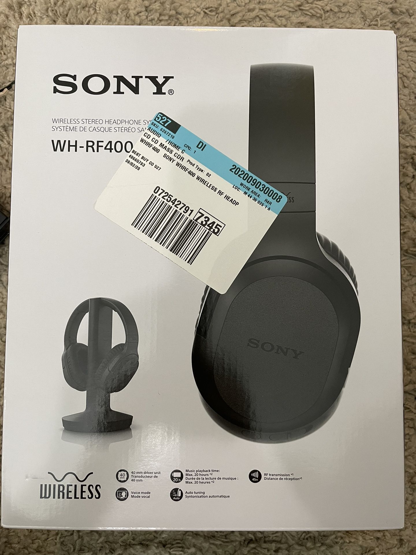 Sony Wireless Headphones WH-RF400