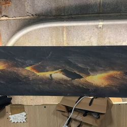 LED Wall Art – Backlit Abstract Cracked Stone Panel