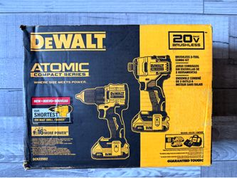 DEWALT ATOMIC 20V MAX Brushless 2-Tool Combo Kit — New in Box