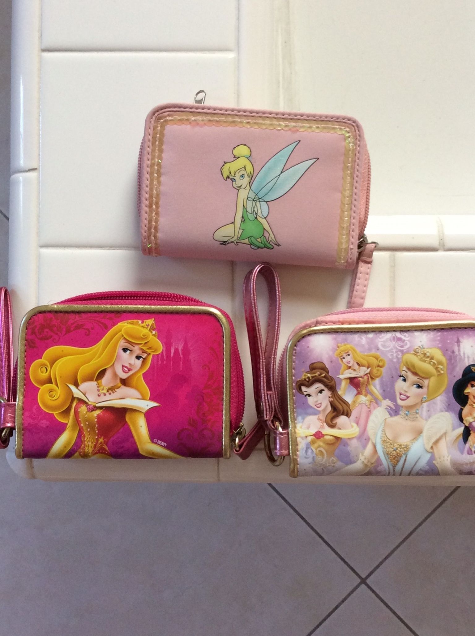 Princesses, Aurora, Tinkerbell Wallets $5 each