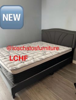 Queen size bed frame and mattress