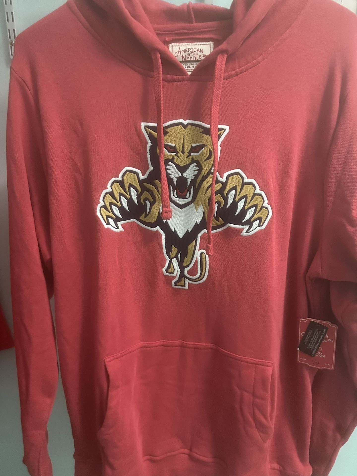 Florida Panthers Stanley Cup Champions Brand New Light Comfortable Hoodie Pinkish Red Color Unique Rare Item Size Large From Arena Store New With Tags