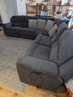 Sectional sofa and ottoman