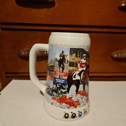 1999 Saratoga Springs Horse Racing Beer Stein 