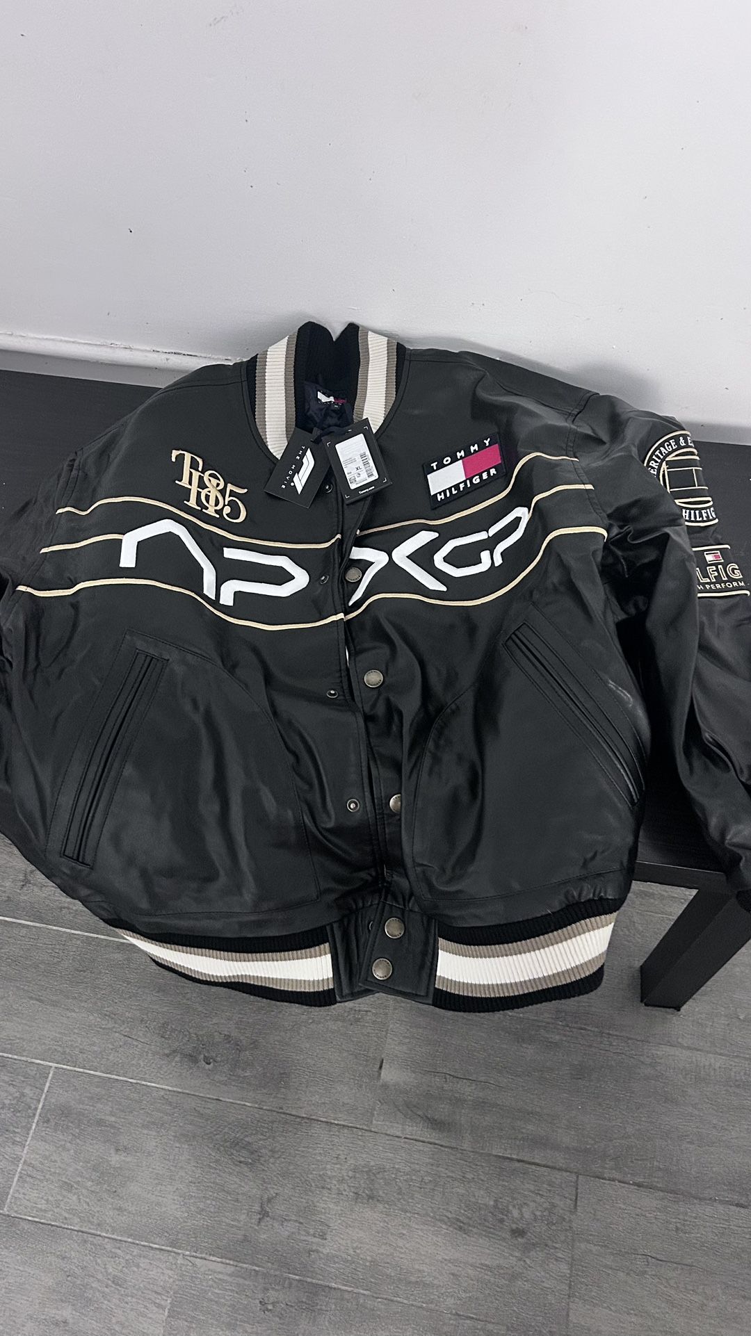 Tommy Hilfiger Leather Jacket New XL