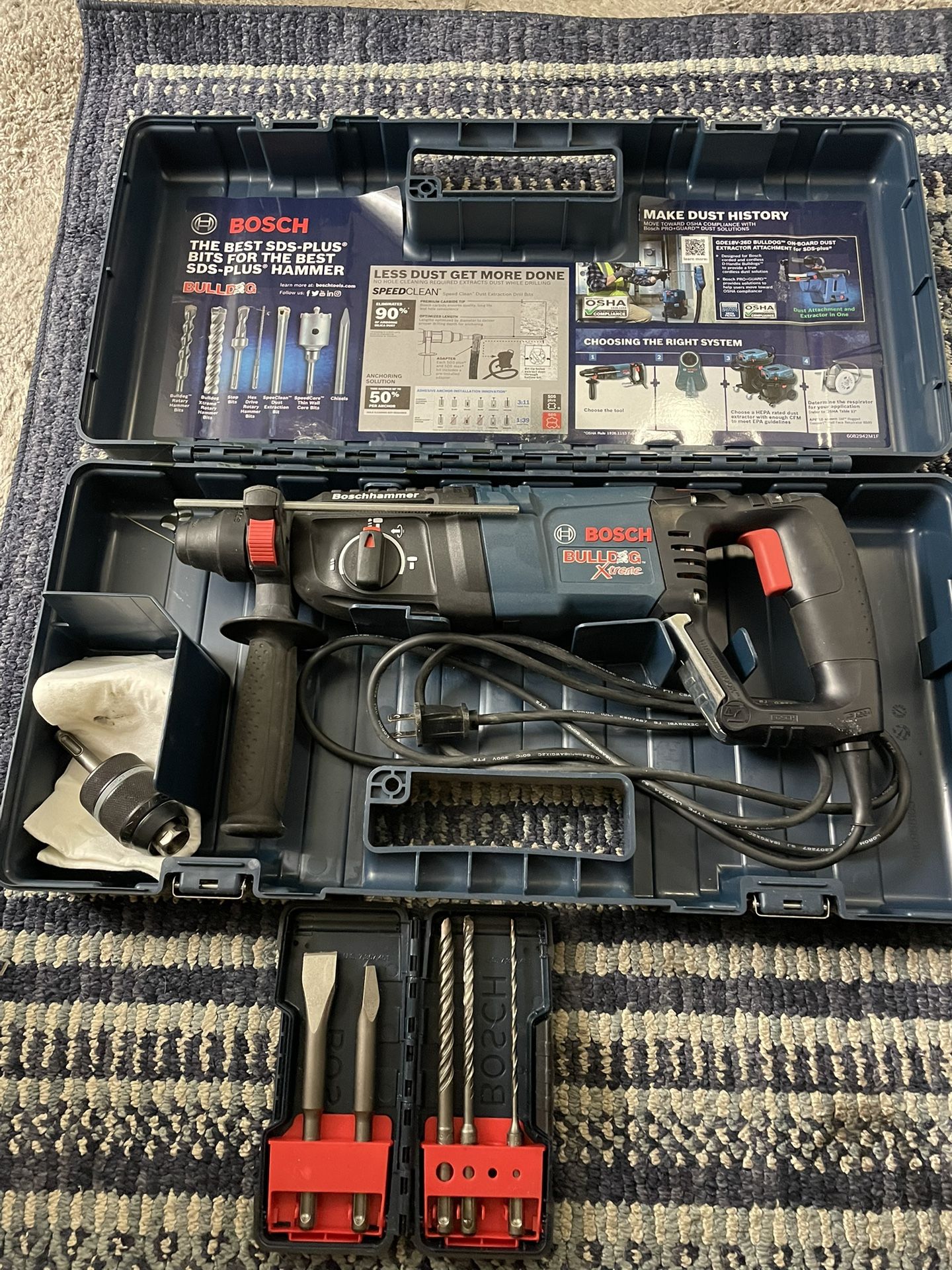 Bosch Sds 8amp Hammer Drill +3 Jaw Chuck
