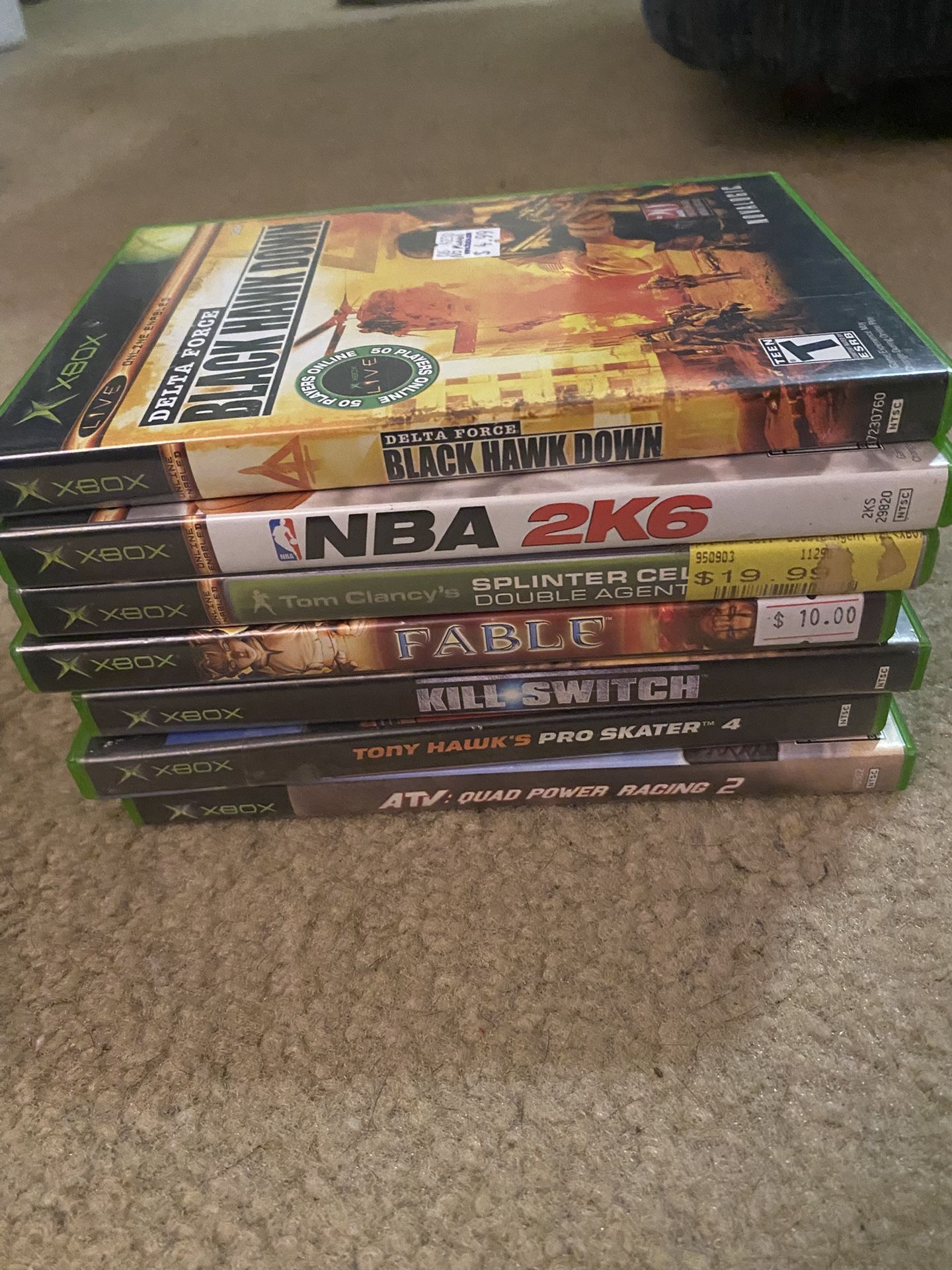 Original Xbox Games $10 Each
