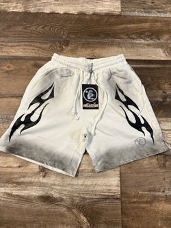 Hellstar Flame Shorts White with Tags