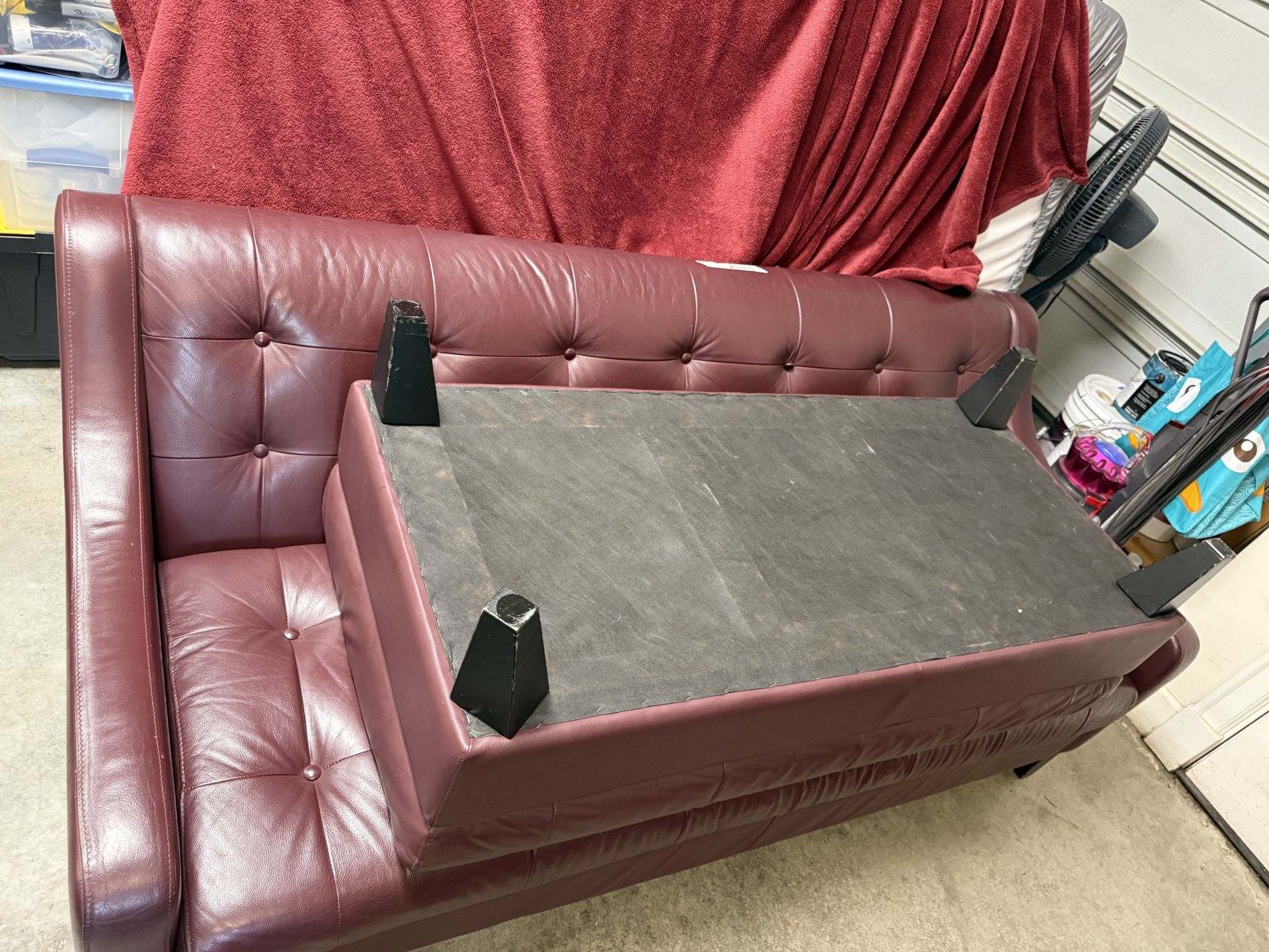 Leather Soda Set With Ottoman