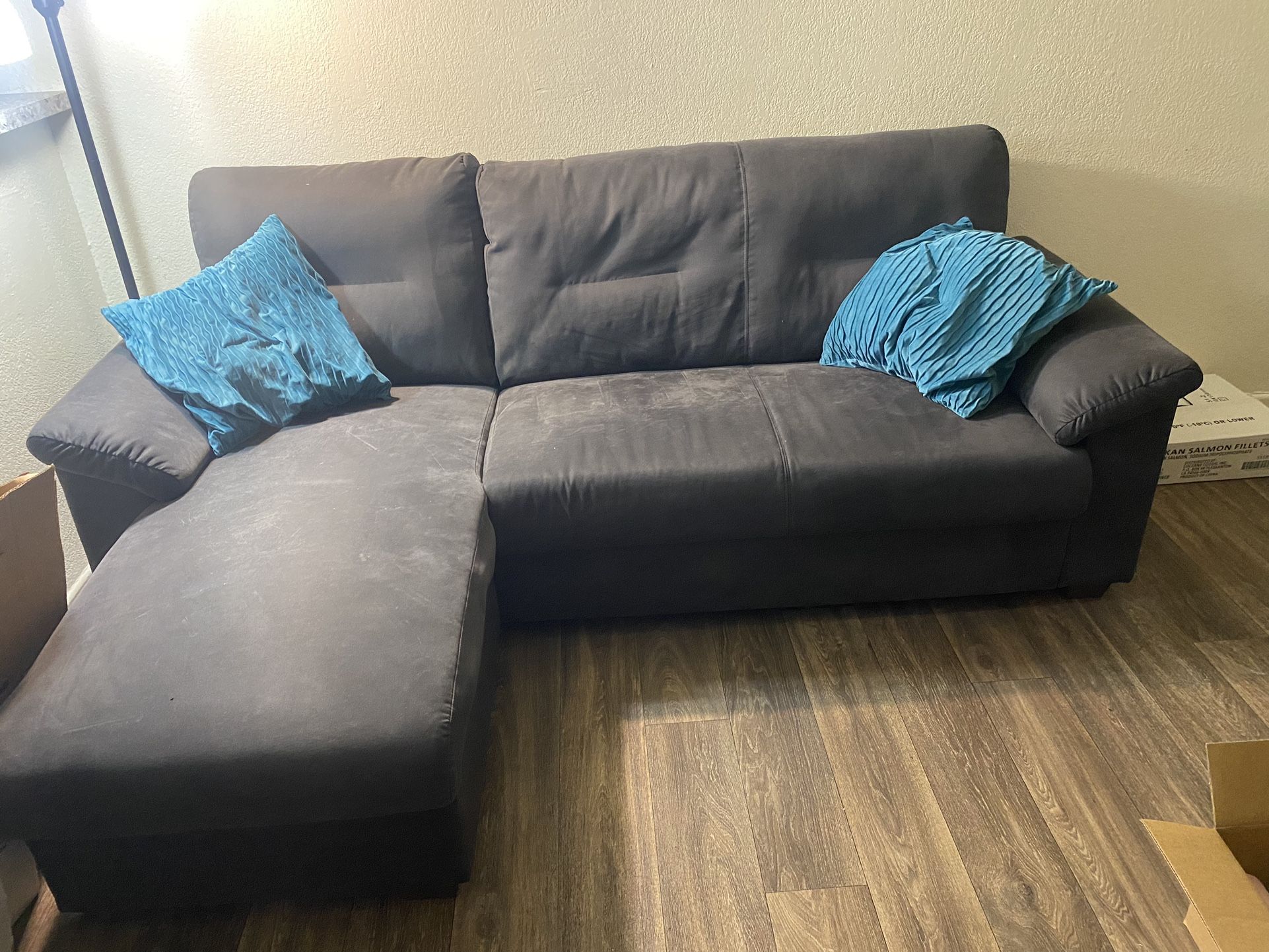 Very Clean Smaller Ikea Sectional Blue Grayish 