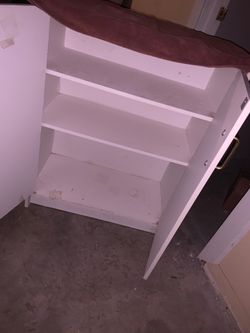 Bathroom cabinets. $10 needs to be wiped down