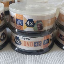 10pcs TDK 4X DVD+R 25 Pack 
