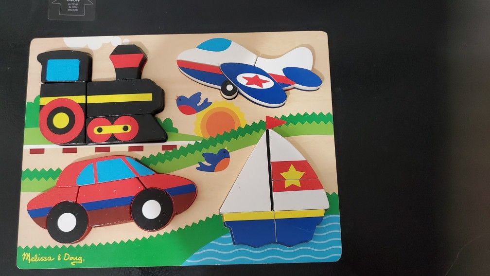 Chunky Wooden Puzzle Vehicles