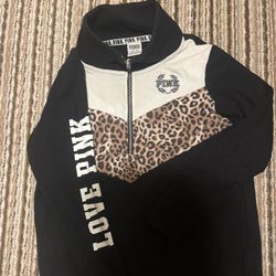 Love Pink Tri-colored Zip Up Hoodie