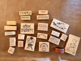 Birthday Rubber Stamps