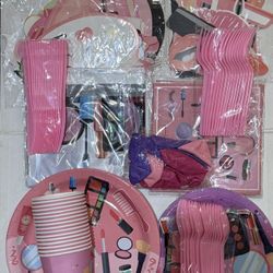 165pcs Makeup Birthday Party Supplies