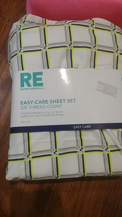 Easy care sheet set. XL Twin