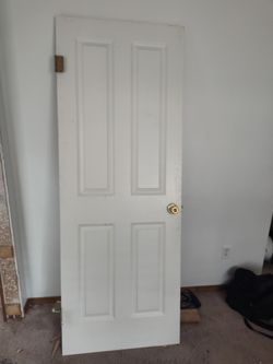 White 4-Panel Interior Door swing right