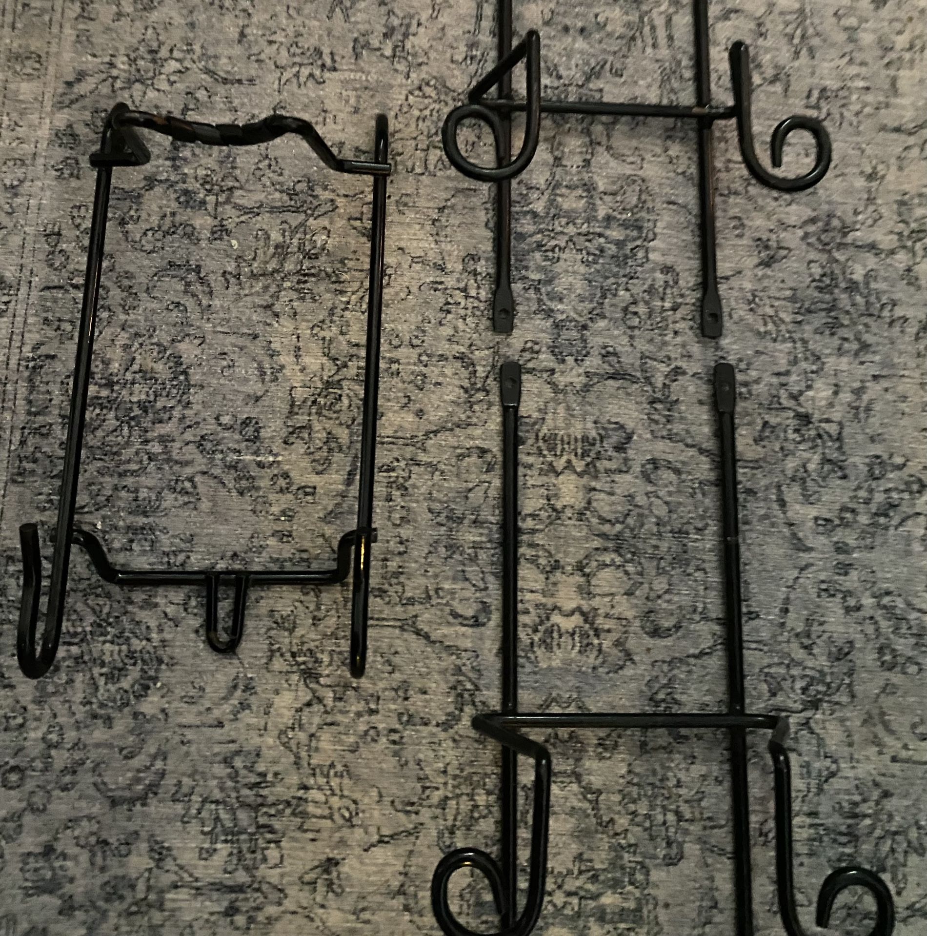 Wrought IRON wall hangers Ornate Beautiful