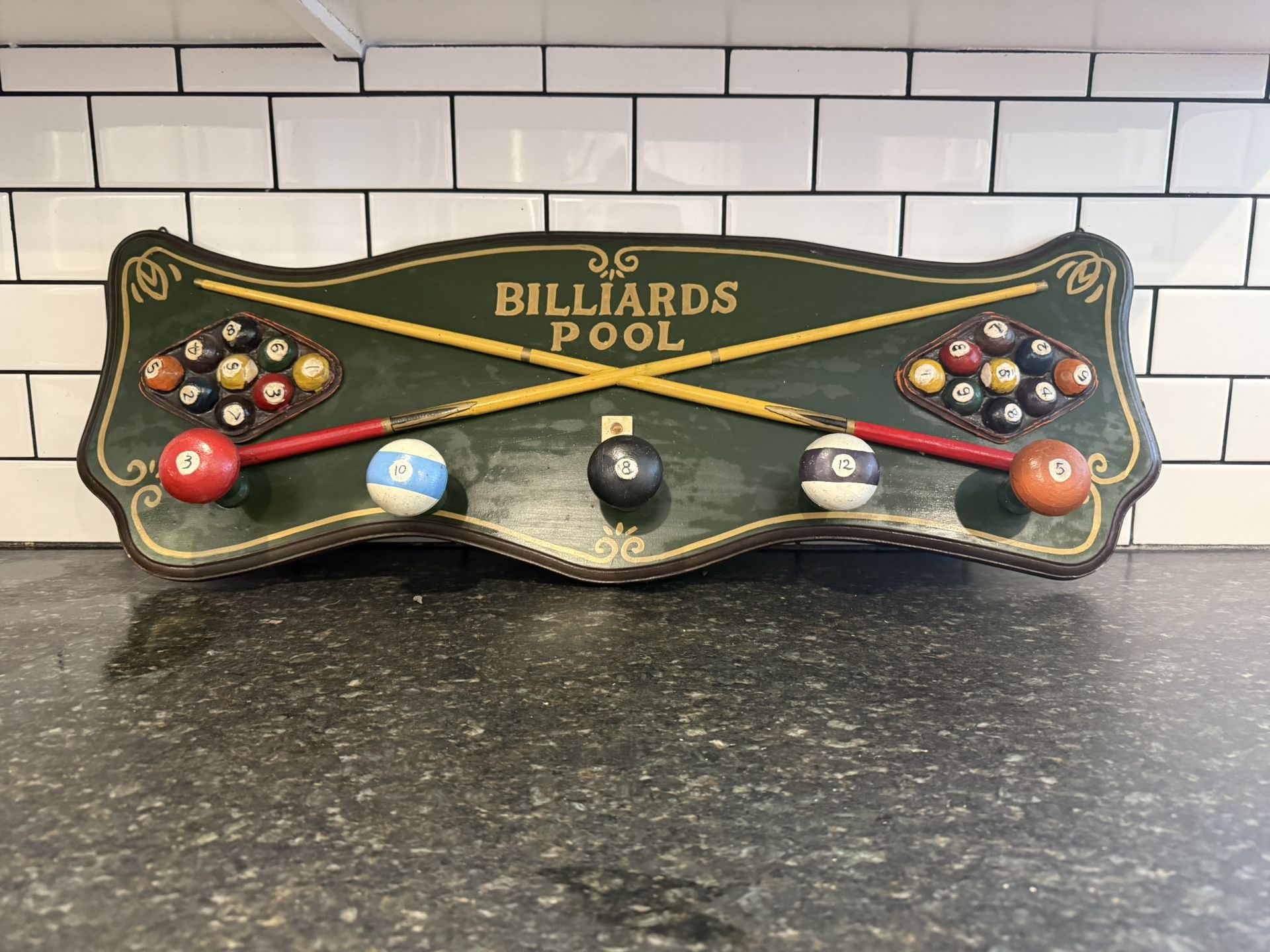 Billiard Theme Coat Rack