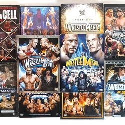 WWE DVD LOT of 8 Wrestlemania DVDs  WATCHING COPIES