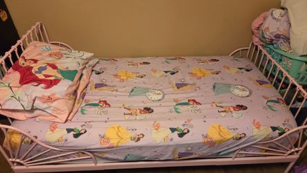Twin Bed Pink Frame For Girls Room Mattress Not Included