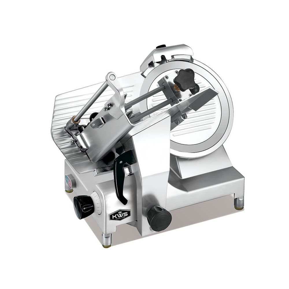 KWS MS 12HP Premium 450W Electric Meat Slicer 12 Inch Stainless Blade W/ Commercial Grade Carriage Frozen Meat /Cheese Slicer [ ETL NSF Certified ]