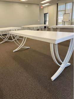 5-Piece Modern White Conference Table Set – Fully Assembled